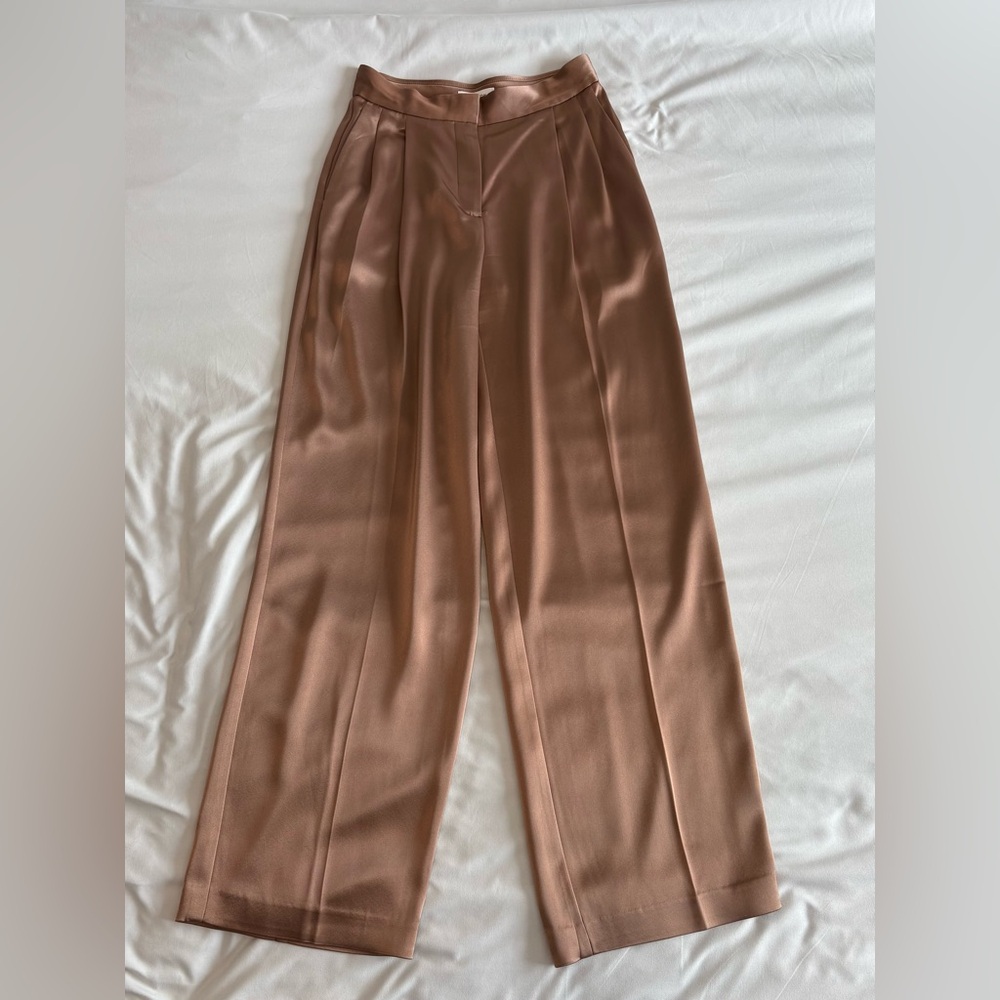 Babaton Wide Leg Pants in Brown